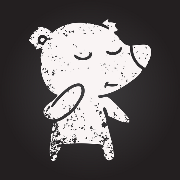 Karatahta tebeşirle çizilmiş kutup ayısı bir insan tarafından çizilmiş.