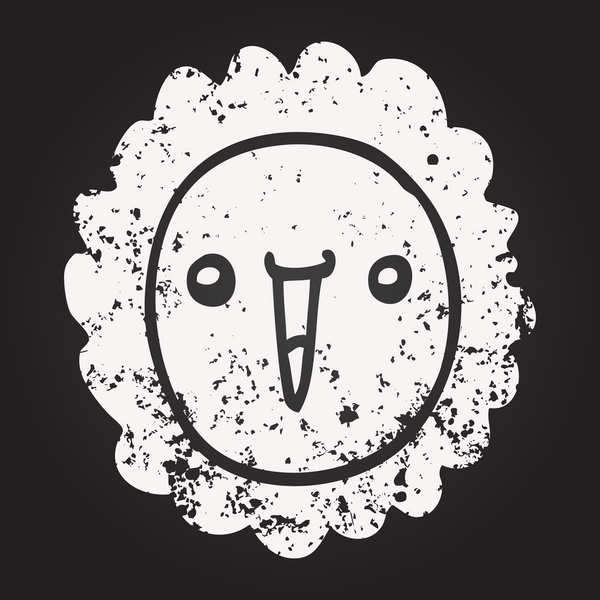 Bir insan tarafından çizilmiş kara tahta tebeşir ayçiçeği.