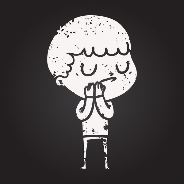 Bir insan tarafından çizilmiş karatahta karikatür.