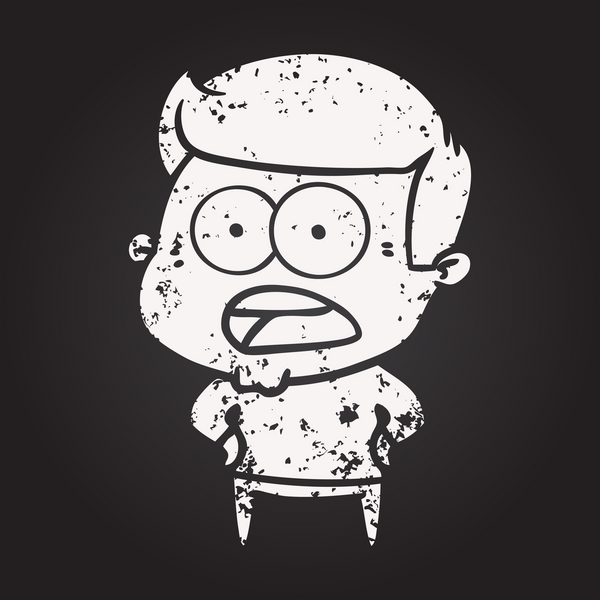 Tahta tebeşir karikatürü bir insan tarafından çizilen adamı şok etti