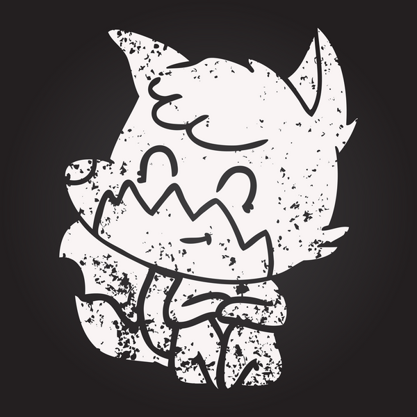 Karatahta tebeşiri bir insan tarafından çizilmiş tilki.