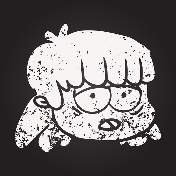 Bir insan tarafından çizilmiş karatahta kadın yüzü.