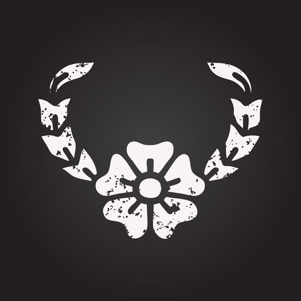 Kara tahta tebeşir dövmesi bir insanın çizdiği dekoratif bir çiçeğin siyah stili.