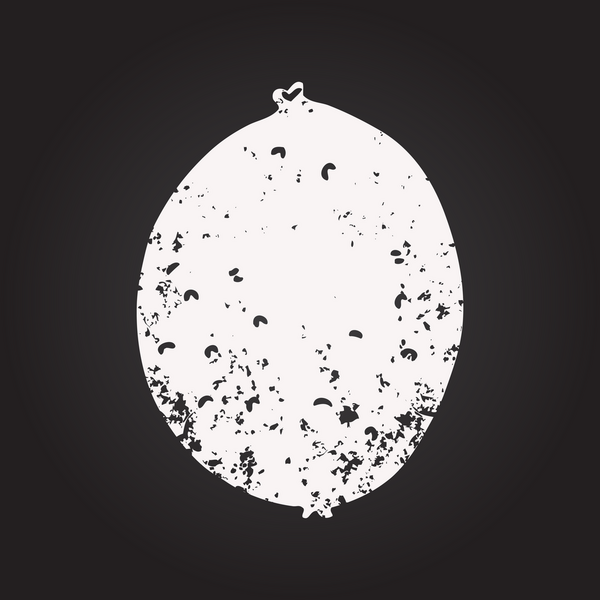 Bir insan tarafından çizilmiş karatahta karikatür limonu