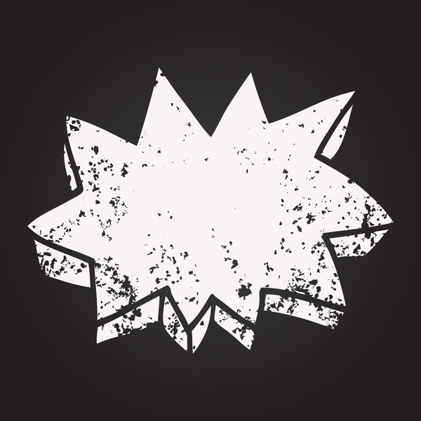 Tahta tebeşir, bir insan tarafından çizilmiş karikatür dekoratif patlama.