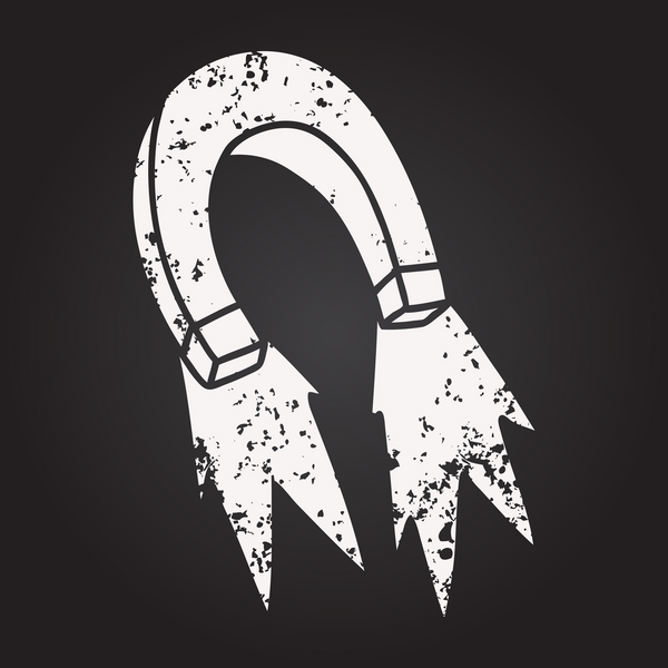 Bir insan tarafından çizilmiş karatahta mıknatısı