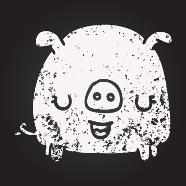 Bir insan tarafından çizilmiş siyah beyaz tebeşir.