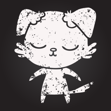 Bir insan tarafından çizilmiş kara tahta tebeşirle çizilmiş şirin bir köpek.