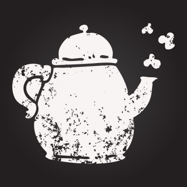 Kara tahta tebeşir siyah beyaz çizgi film karakteri bir insan tarafından çizilmiş.