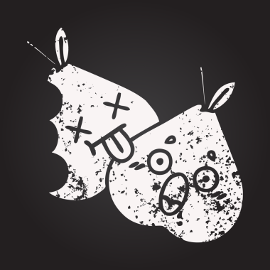 Bir insan tarafından çizilmiş yeşil bir armut karikatürü.