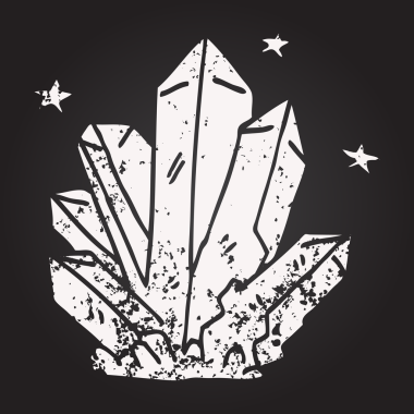 Karatahta tebeşir bir insan tarafından çizilmiş sihirli kristal