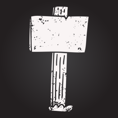 Karatahta tebeşirle insan tarafından çizilmiş bir tabela.