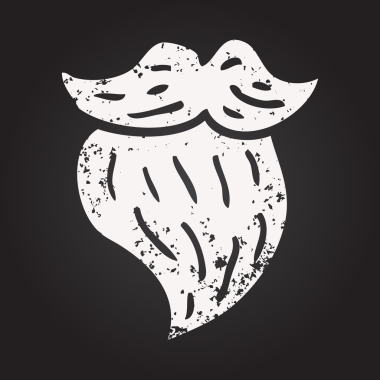 Karatahta tebeşirle karikatür çiziyor, insan tarafından çizilmiş sakal.