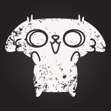 Bir insan tarafından çizilmiş kara tahta tebeşirle çizilmiş şirin bir köpek.