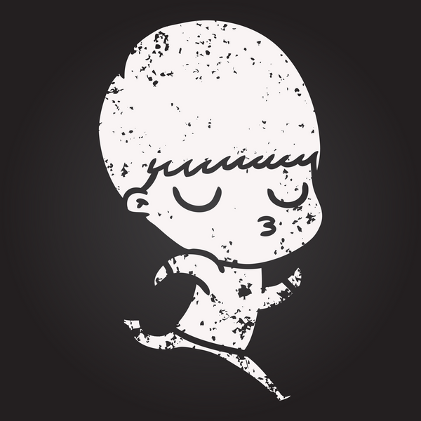 Bir insan tarafından çizilmiş karatahta karikatür.