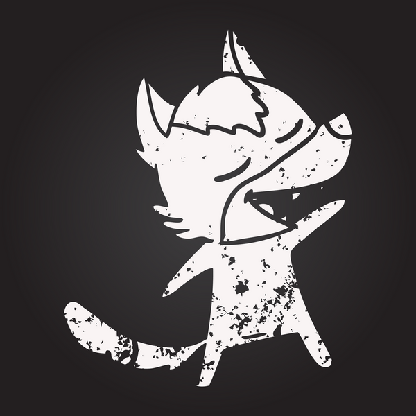 Karatahta tebeşirle çizilmiş kurt bir insan tarafından çizilmiş.