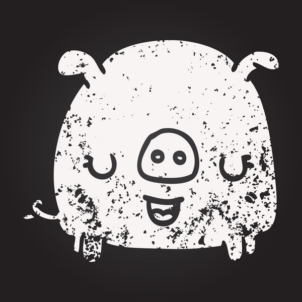 Bir insan tarafından çizilmiş siyah beyaz tebeşir.