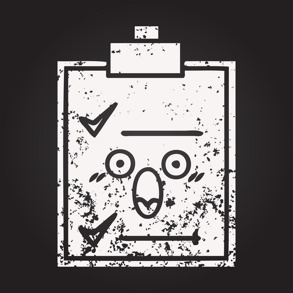 Bir insan tarafından çizilmiş bir kontrol listesinin karikatürü.