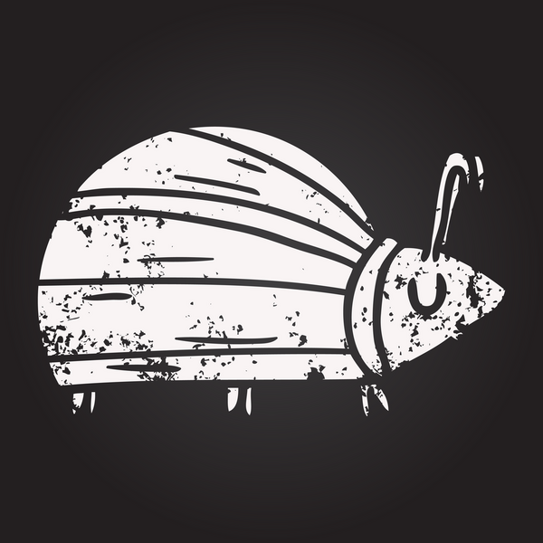 Bir insan tarafından çizilmiş kara tahta tebeşir komik çizgi film böceği