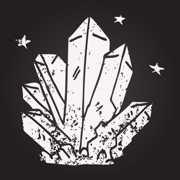 Karatahta tebeşir bir insan tarafından çizilmiş sihirli kristal