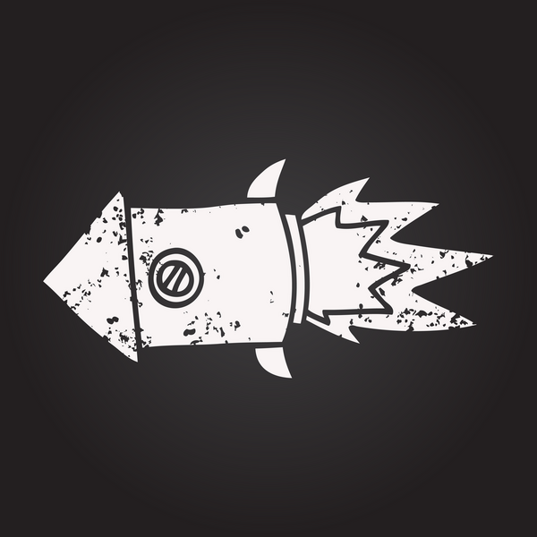 Karatahta tebeşiri bir insan tarafından çizilmiş uzay roketi