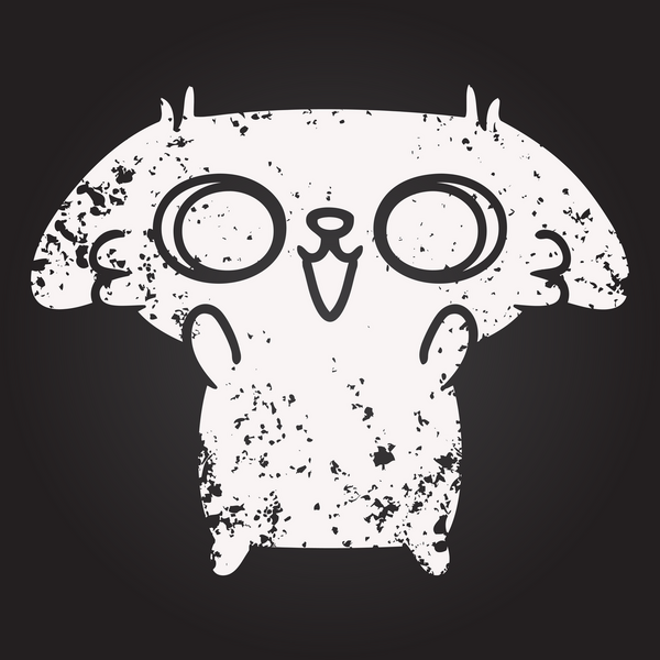 Bir insan tarafından çizilmiş kara tahta tebeşirle çizilmiş şirin bir köpek.