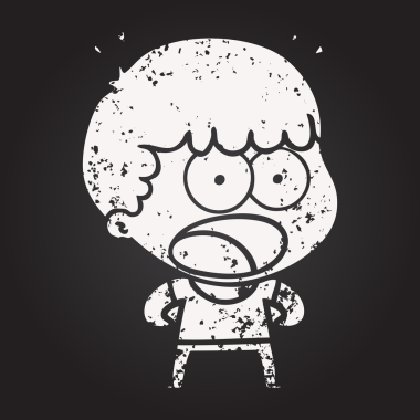 Tahta tebeşir karikatürü bir insan tarafından çizilen adamı şok etti