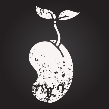 Tahta tebeşir, bir insan tarafından çizilmiş şirin çizgi film tohumu.