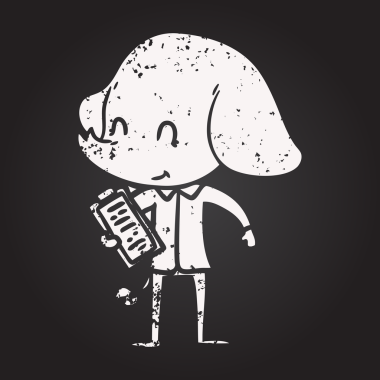 Bir insan tarafından çizilmiş kara tahta tebeşirle çizilmiş şirin bir fil.