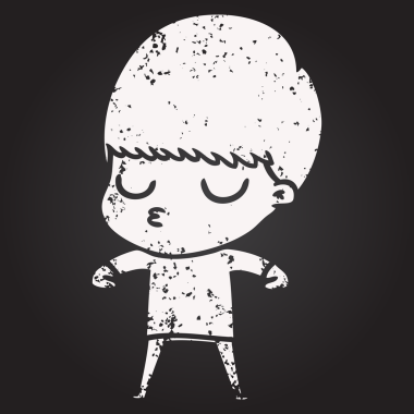 Bir insan tarafından çizilmiş karatahta karikatür.