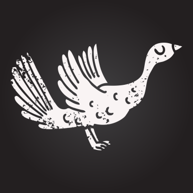 Kara tahta tebeşir siyah beyaz çizgi film kazı bir insan tarafından çizilmiş.