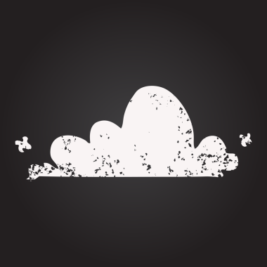 Tahta tebeşirle çizilmiş el bir insan tarafından çizilmiş beyaz bir bulutun karalaması.