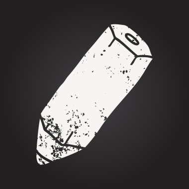 Bir insan tarafından çizilmiş karatahta kalem.