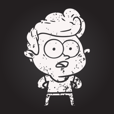 Bir insan tarafından çizilmiş kara tahta tebeşir çizgi filmi.