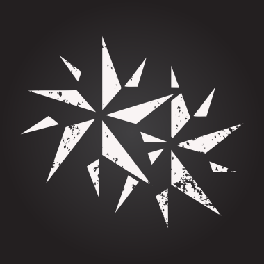 Kara tahta tebeşir dövmesi bir insan tarafından çizilmiş yıldızların siyah stili.