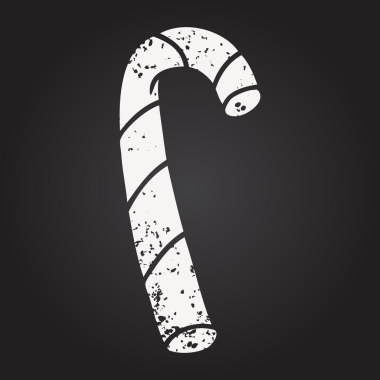 Karatahta tebeşirle çizilmiş çizgili şeker kamışı insan tarafından çizilmiş.