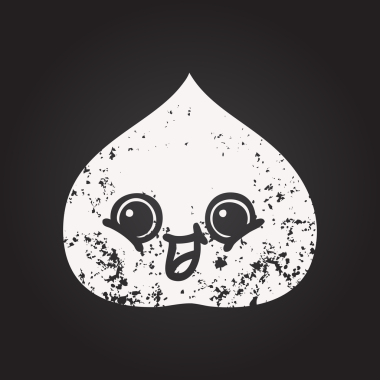 Tahta tebeşir bir insan tarafından çizilmiş dışavurumsal bir yaprağın karikatürü