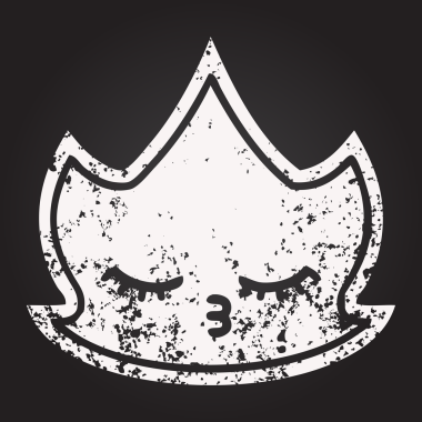 Tahta tebeşir bir insan tarafından çizilmiş bir ateşin karikatürü.