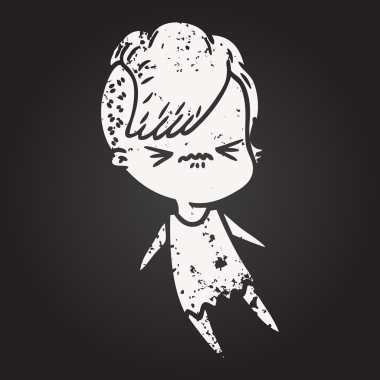 Karatahta tebeşir karikatürü bir insan tarafından çizilmiş hippi kızı kızdırdı.