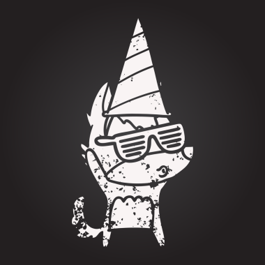 Kara tahta tebeşir, bir insan tarafından çizilmiş kurt ıslığı.