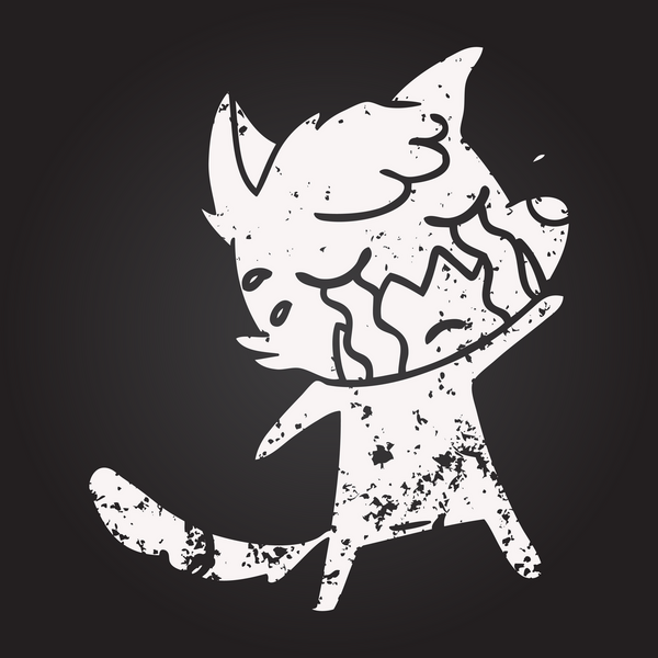 Tahta tebeşirle ağlayan tilki çizgi filmi bir insan tarafından çizilmiş.