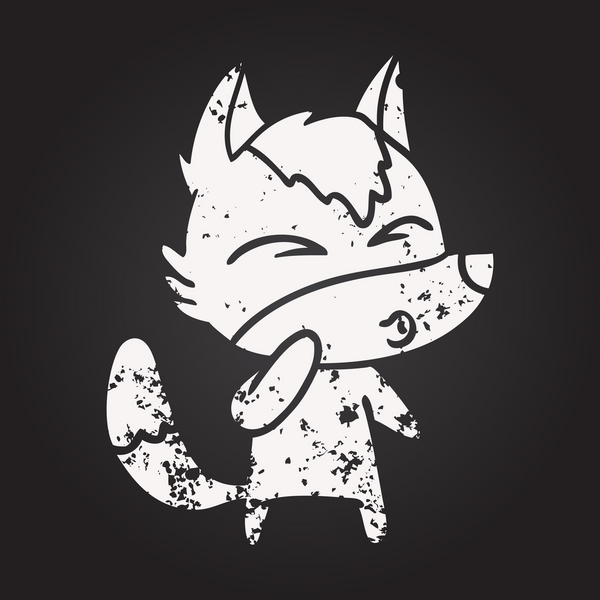 Kara tahta tebeşir, bir insan tarafından çizilmiş kurt ıslığı.