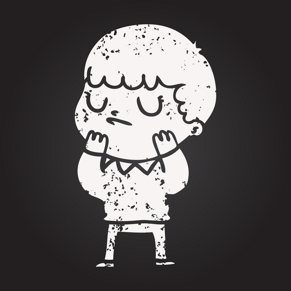 Bir insan tarafından çizilmiş karatahta karikatür.