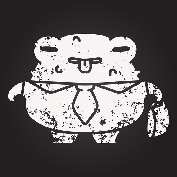 Bir insan tarafından çizilmiş önemli bir iş kurbağasının karatahta karalaması.