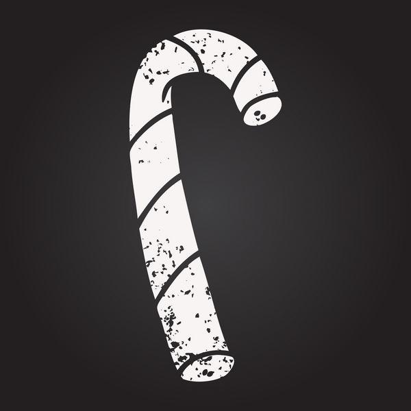 Karatahta tebeşirle çizilmiş çizgili şeker kamışı insan tarafından çizilmiş.