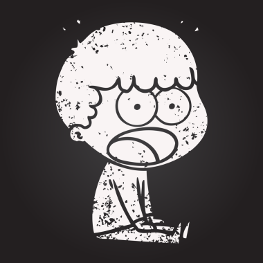 Tahta tebeşir karikatürü bir insan tarafından çizilen adamı şok etti