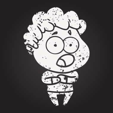 Tahta tebeşir karikatürü bir insan tarafından çizilen adamı şok etti