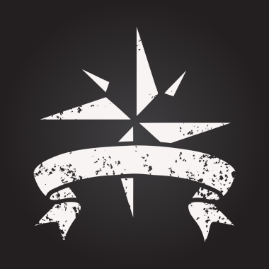 Bir insan tarafından çizilmiş bir yıldızın dövmesiyle geleneksel siyah çizgi dövmesi.