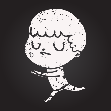 Bir insan tarafından çizilmiş karatahta karikatür.