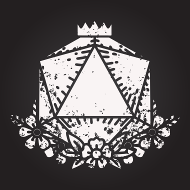 Kara tahta tebeşiri Siyah ve Beyaz Dövme Çizim Biçimi Doğal 20 D20 zar bir insan tarafından çizilmiş çiçek elementleri